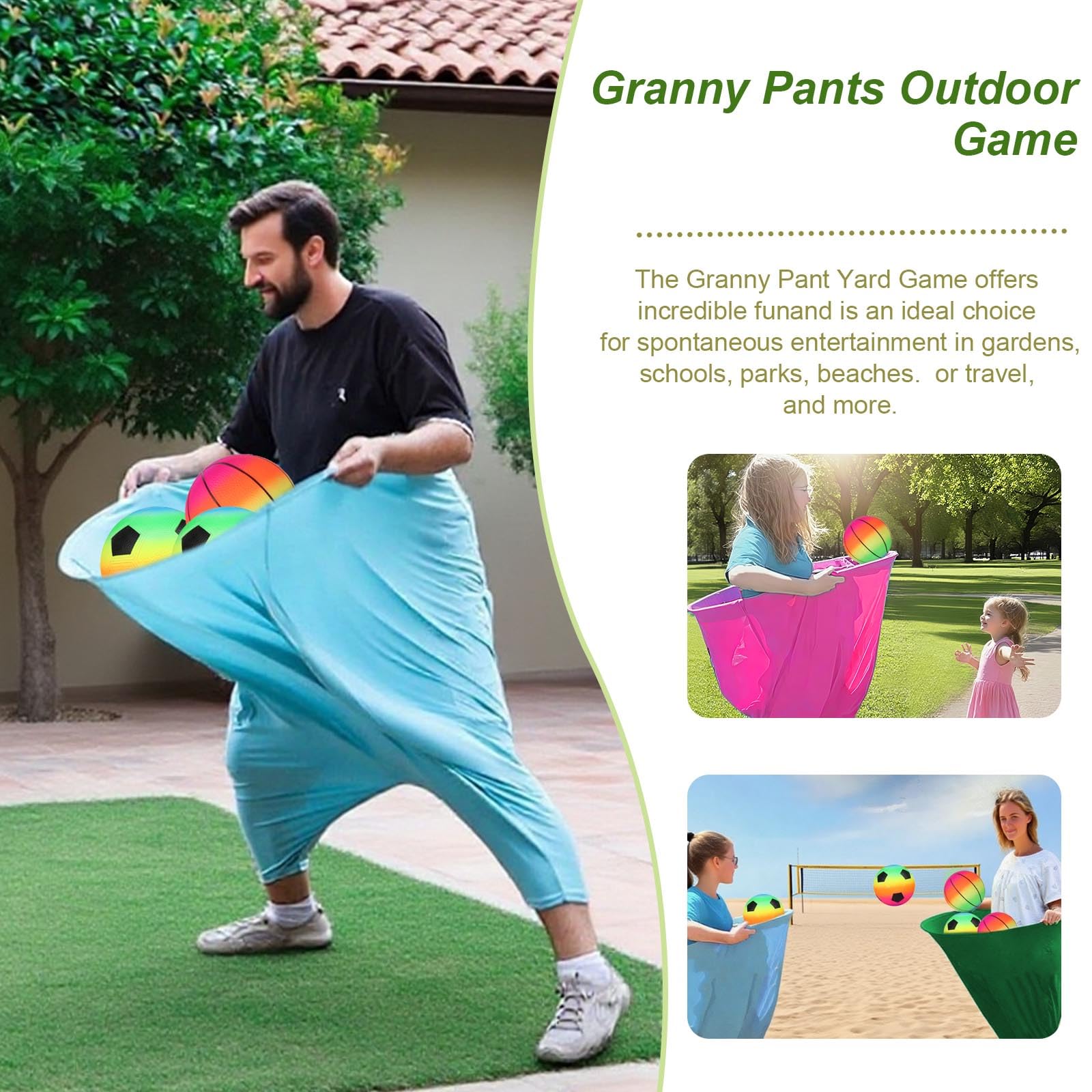 VirgoCCY adults playing granny pants game showing energetic party fun