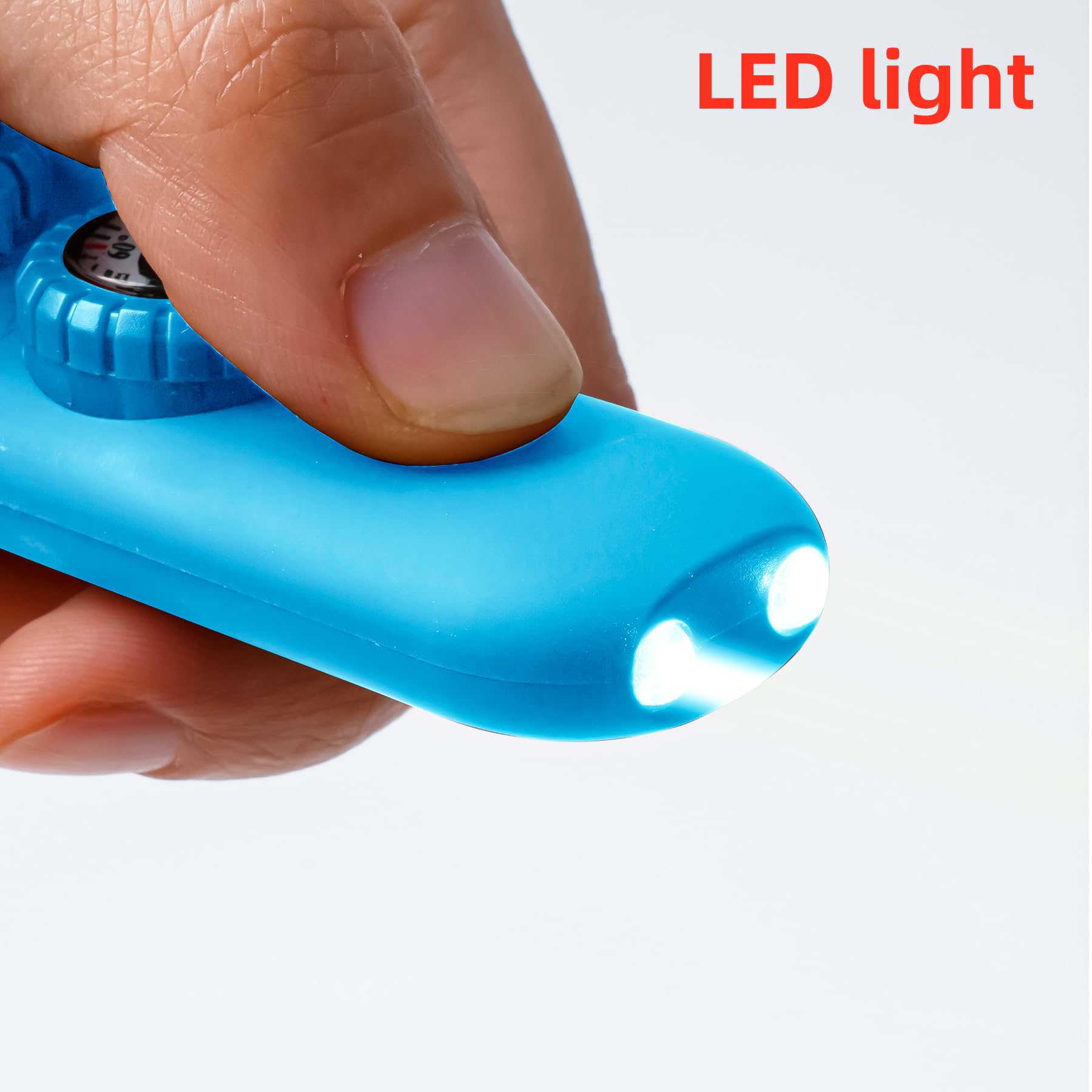 Viriber magnifier and reflector close view showing inspection aid and sunlight signaling