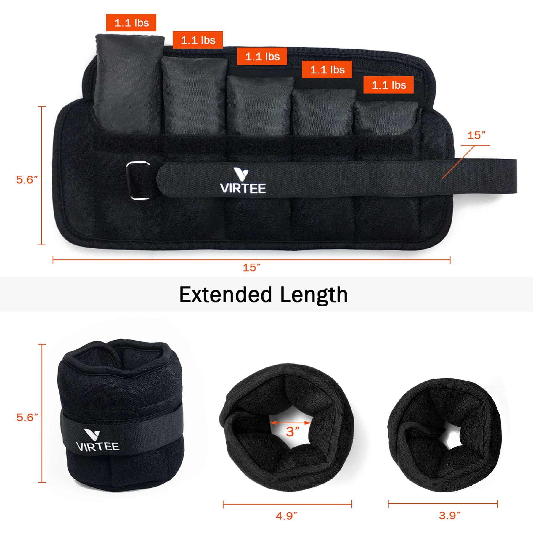 Virtee close-up of removable sandbag pocket highlighting secure insert and customizable resistance