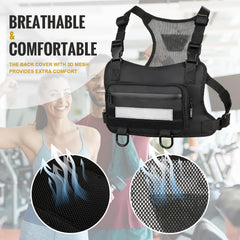VISMIX open main compartment displaying phone and wallet for secure storage