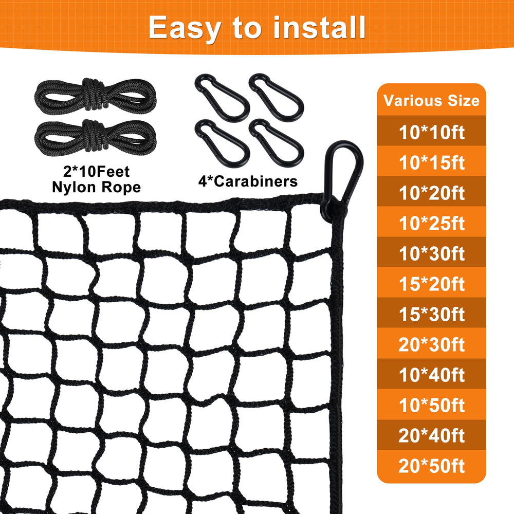 Visupor close-up of 1-inch nylon mesh highlighting impact resistance