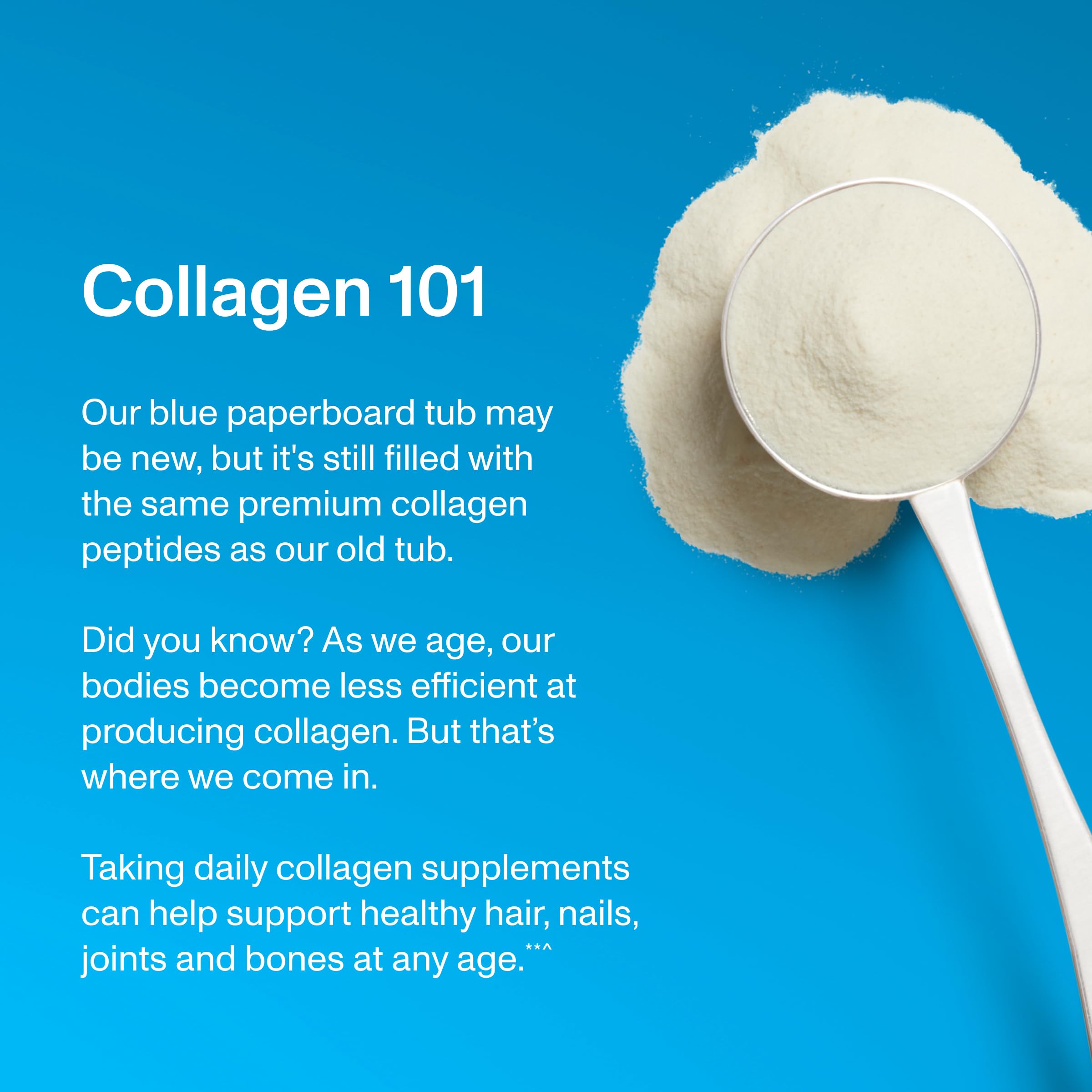 Vital Proteins next to measuring scale, demonstrates 20 oz and portion guidance