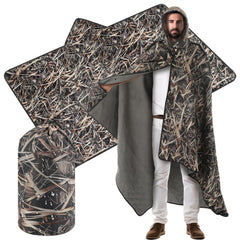 VitalCozy blanket front view showing full camo coverage and warmth