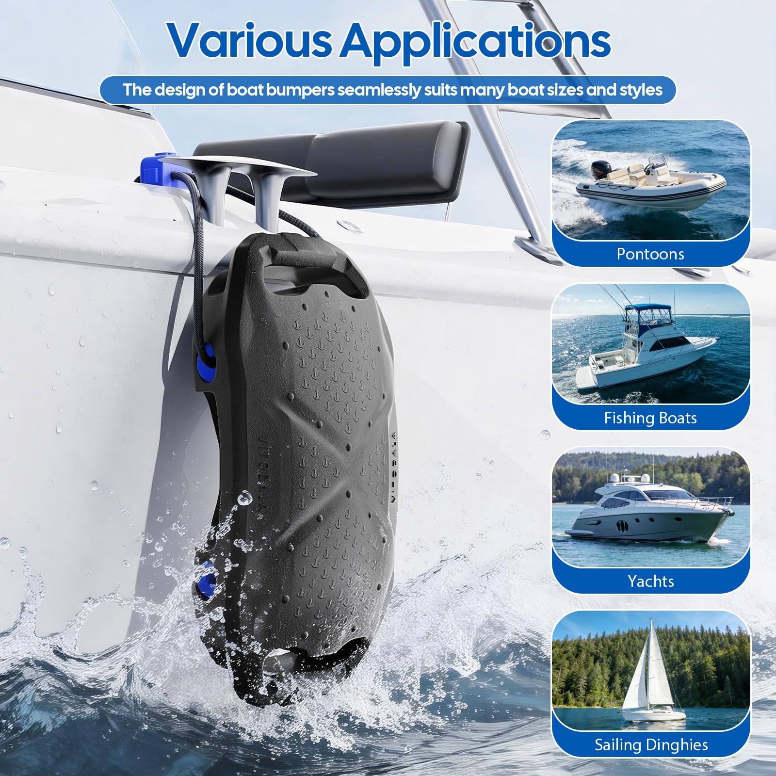 VITODALA fender mounted on pontoon demonstrating secure docking protection