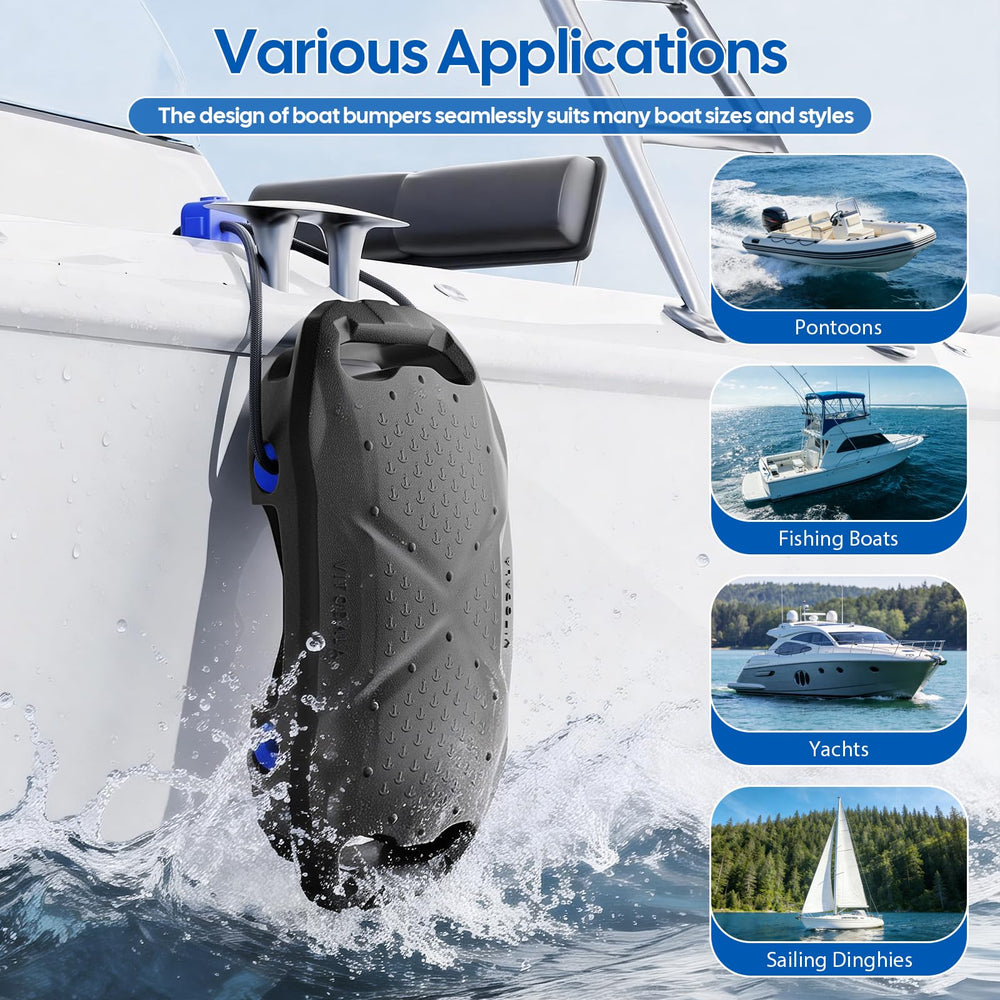 VITODALA fender mounted on pontoon demonstrating secure docking protection