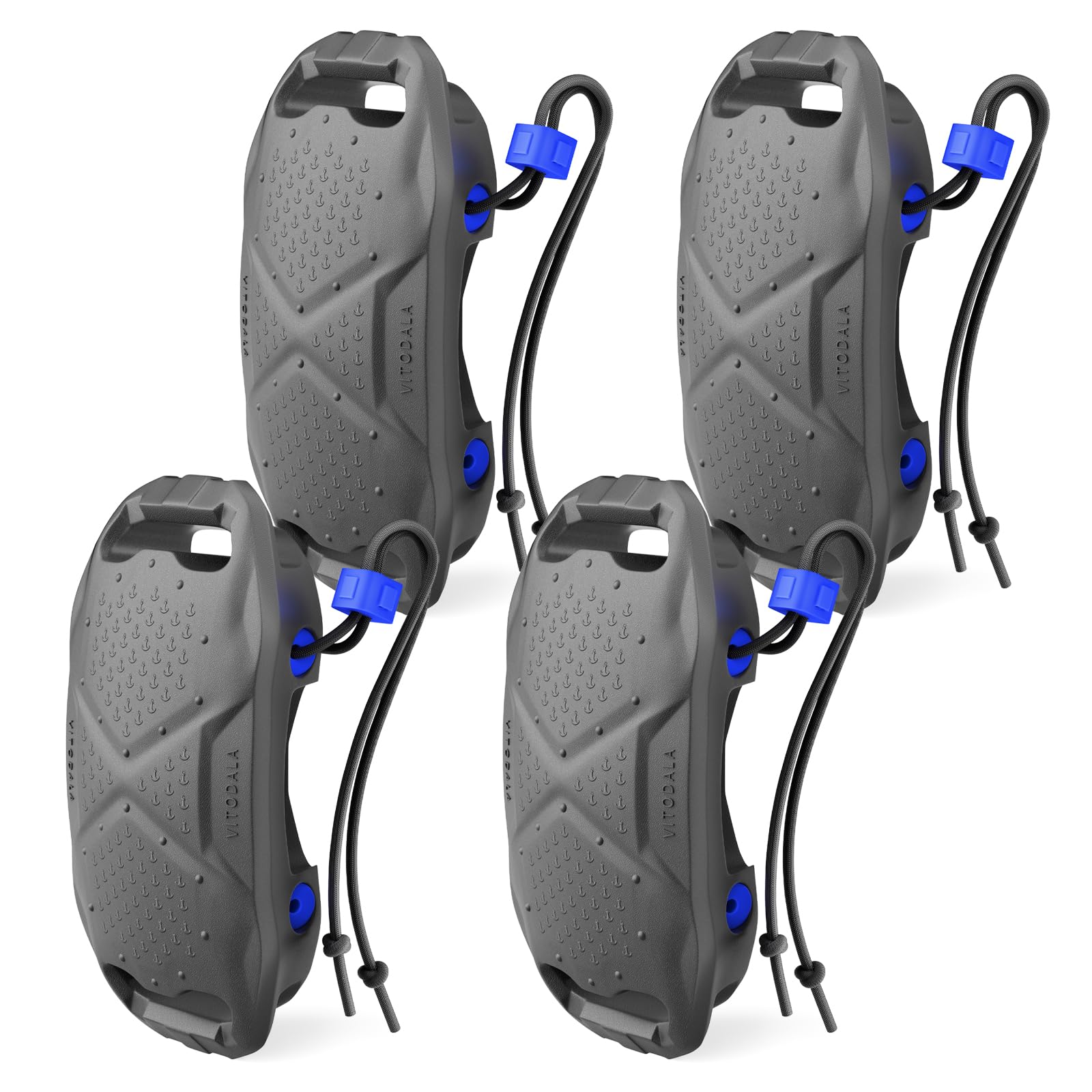 VITODALA four-pack gray fenders front view showing compact ready-to-use protection