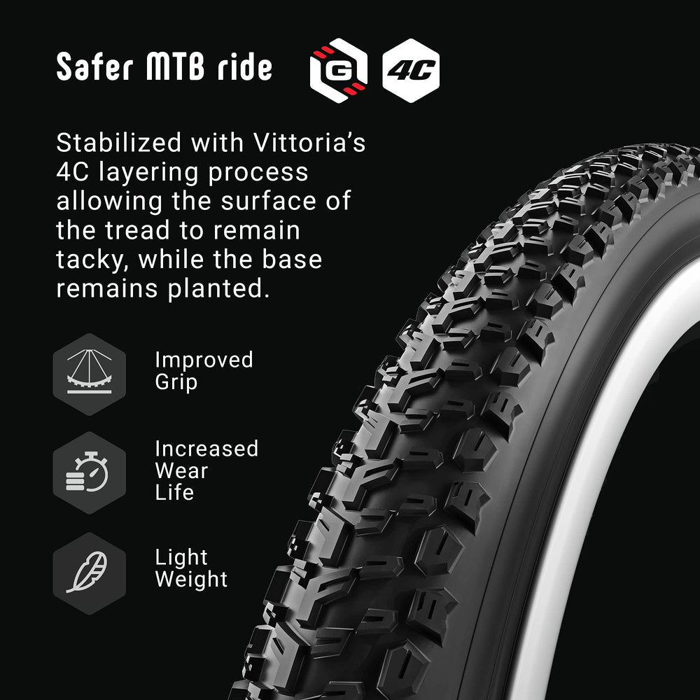 Vittoria Mezcal in action on dry trail showing confident traction and speed