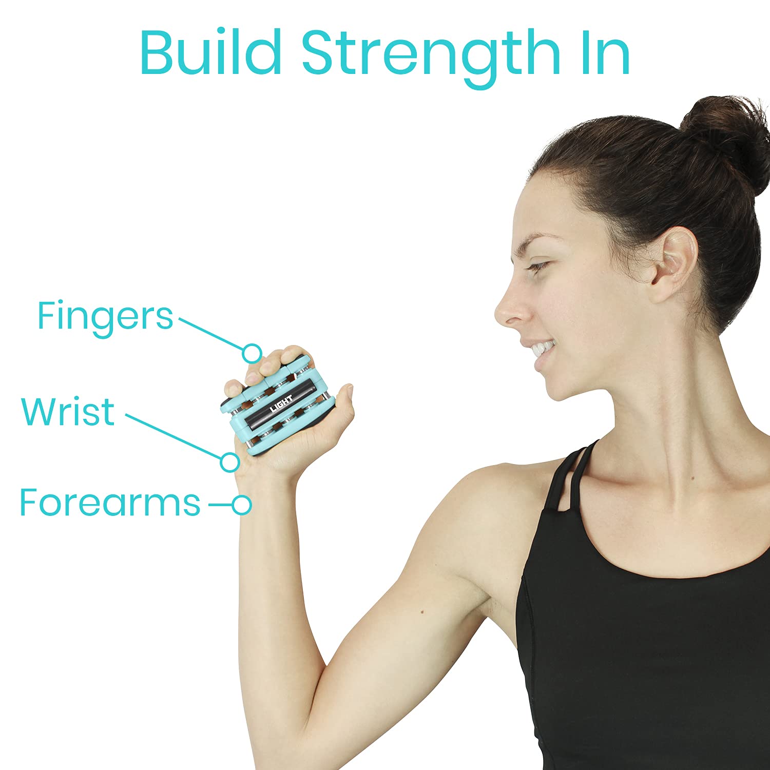Vive finger trainers inside a bag illustrating travel-ready convenience