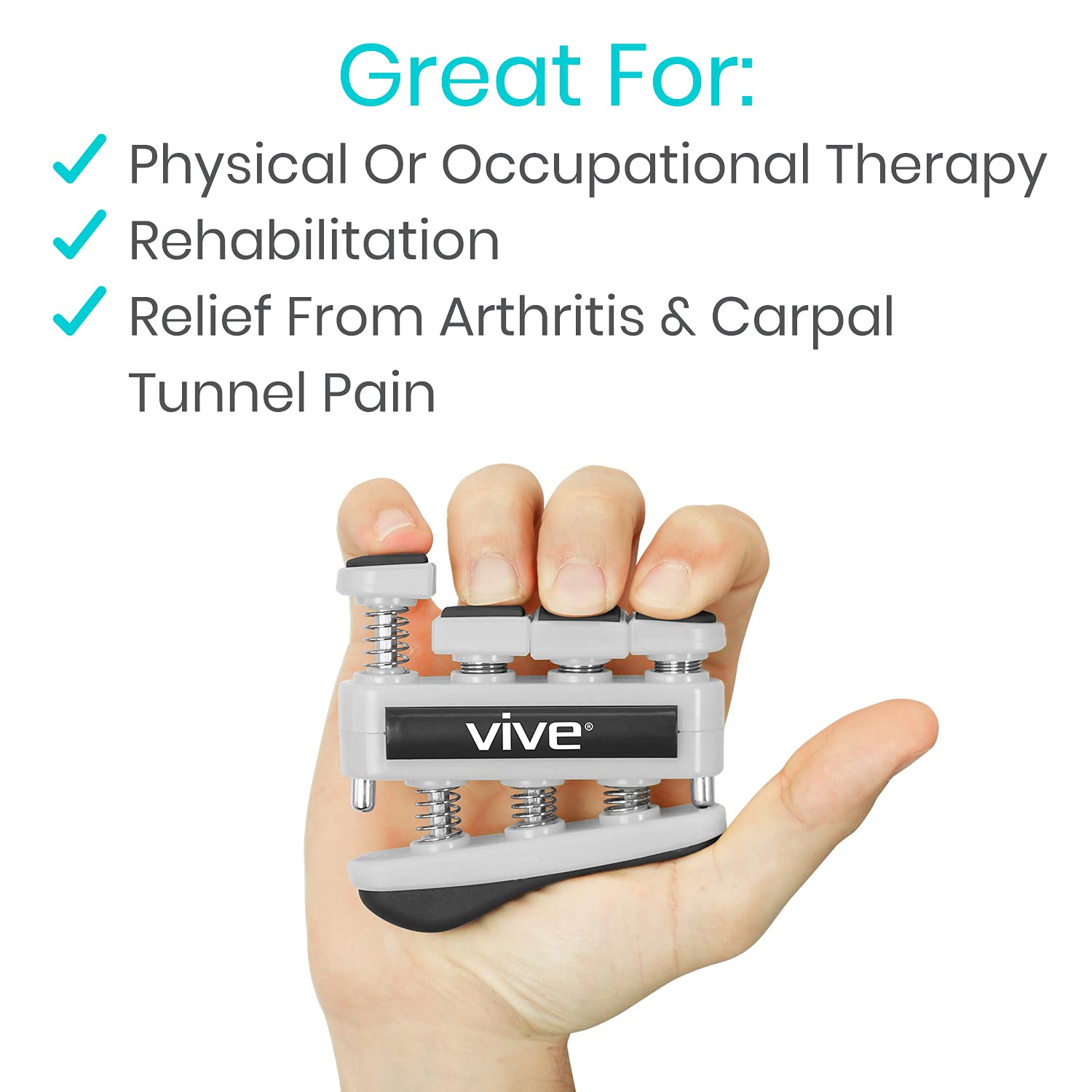 Vive textured TPR rubber grip detail for comfortable secure hold