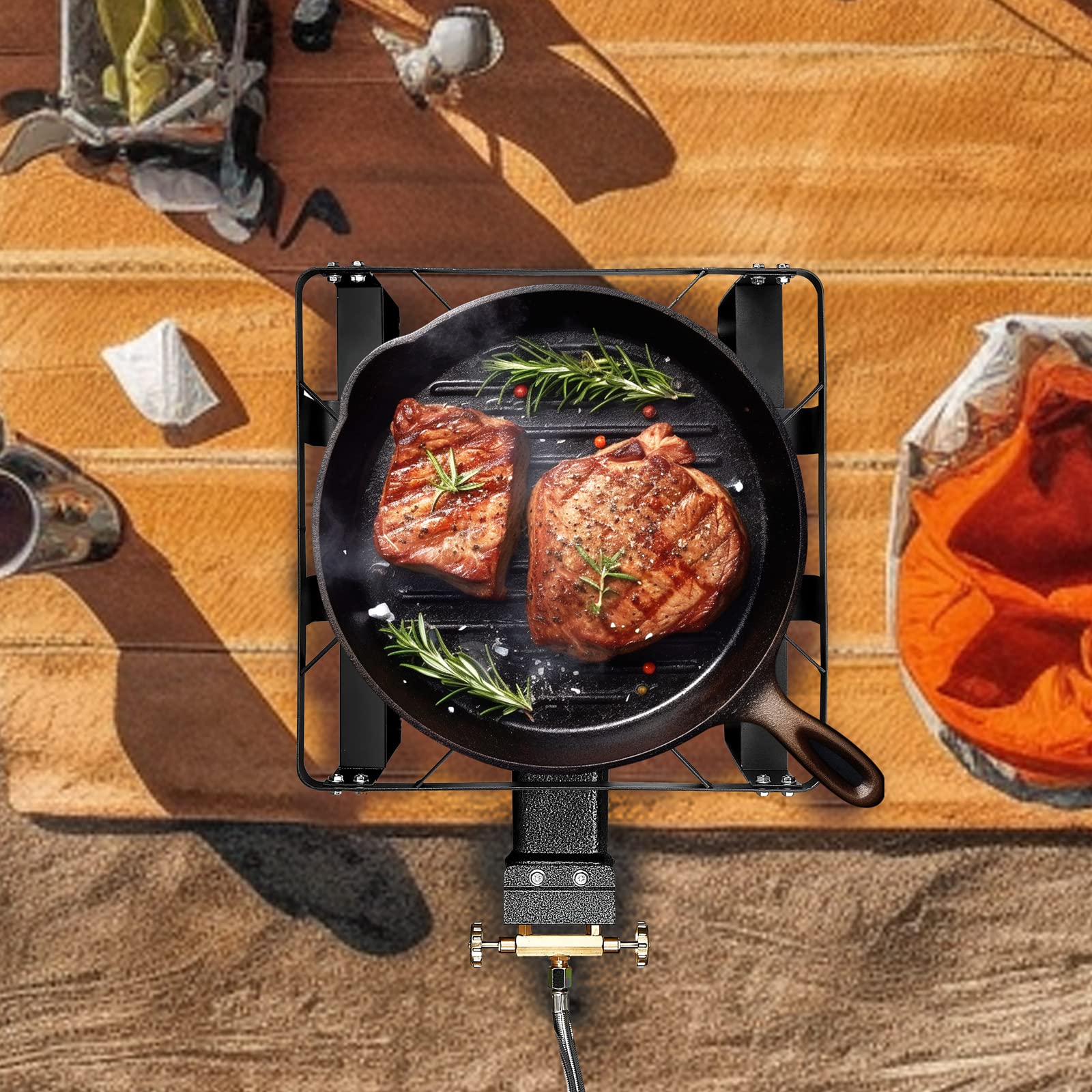 vivicreate stove in camping lifestyle setting illustrating portability and outdoor cooking