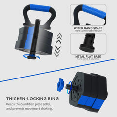 VIVITORY set assembled as barbell demonstrating convertible workout options