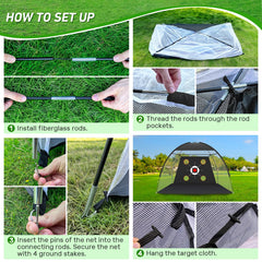 VIXUFAW Zensouds fiberglass pole connection detail showing sturdy assembly and stability