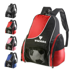 Vizari front view showing ventilated ball pocket and organized layout benefit