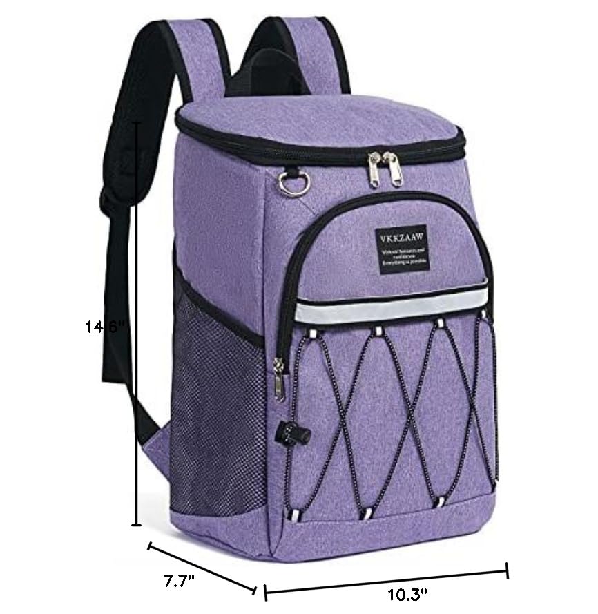 VKKZAAW front zip pocket opened with utensils showing organized storage benefit