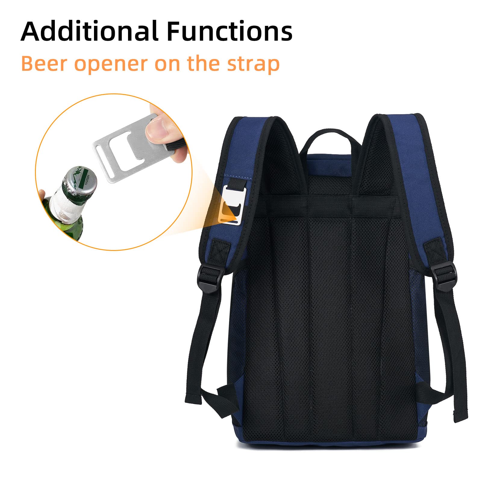 VKKZAAW side mesh pockets holding water bottle for easy access and extra storage