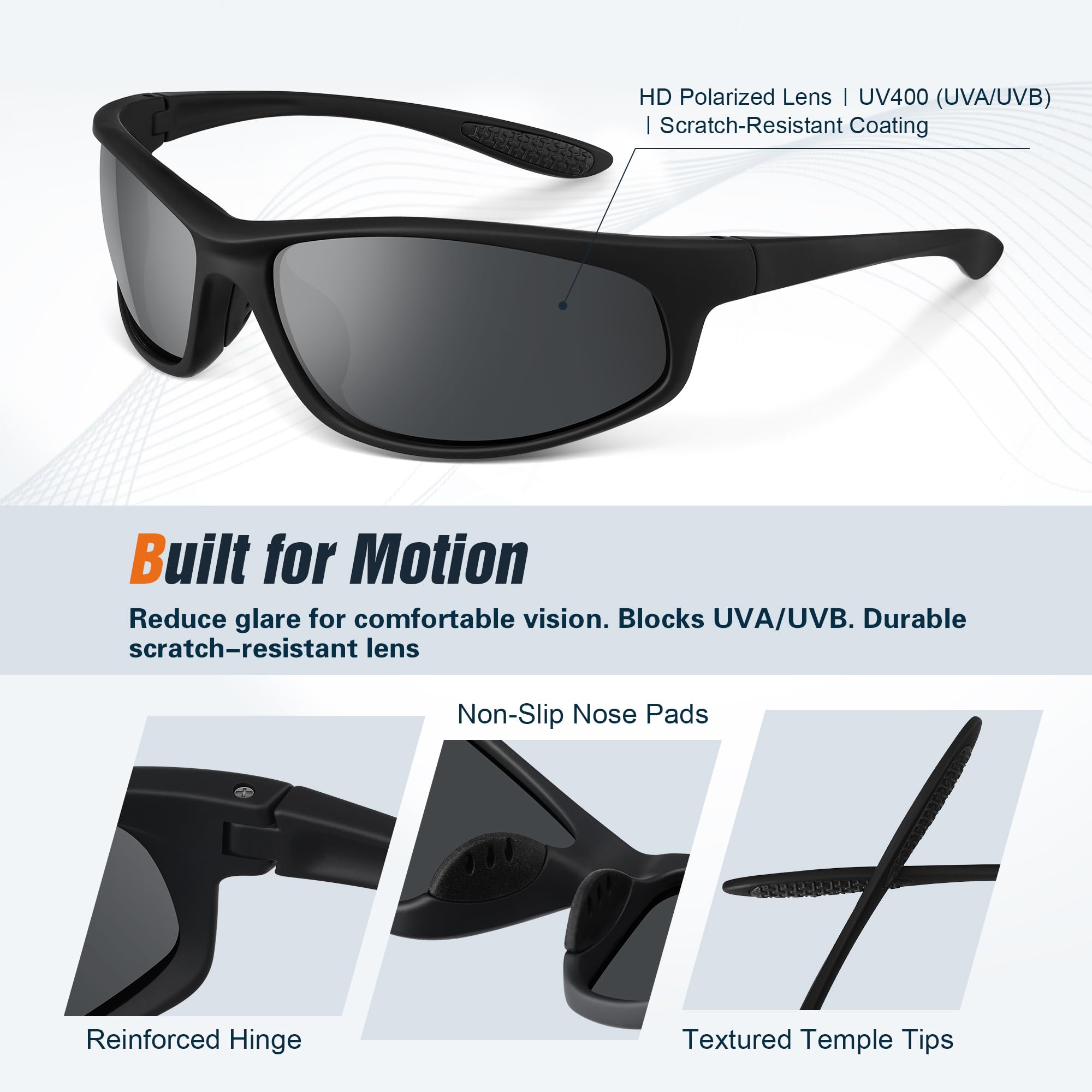 VMAEB polarized lens demonstration reducing reflected glare, improves visibility