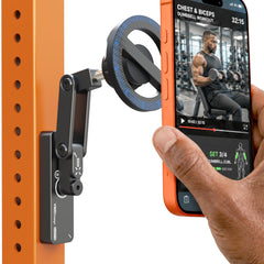 VMEI front view of metal phone mount showing sturdy design and secure hold