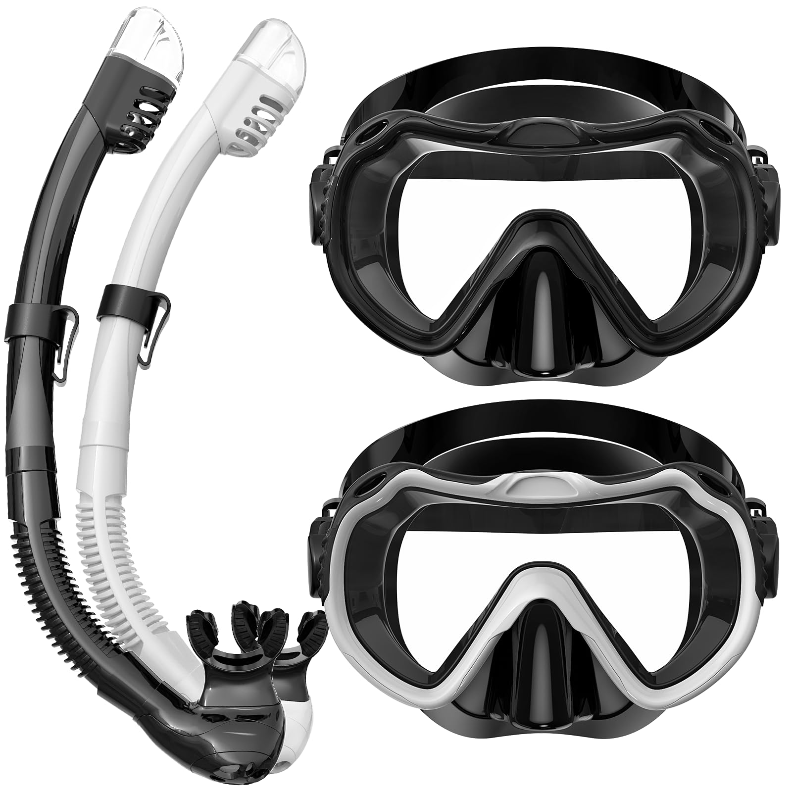 Vmkfuler front view mask and snorkel showing wide field of view benefit