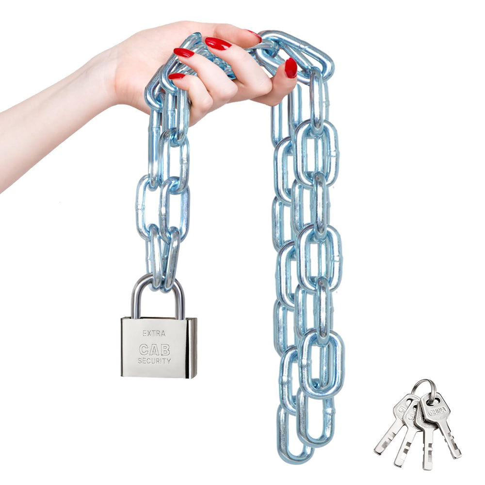 VNAKER chain front view showing lock and packaging with secure design benefit