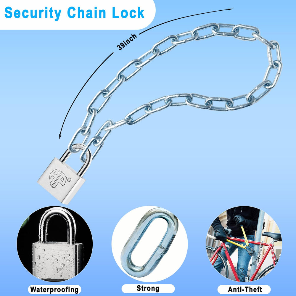 VNAKER chain locked around bicycle frame showing reliable theft deterrent benefit