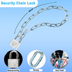 VNAKER chain locked around bicycle frame showing reliable theft deterrent benefit