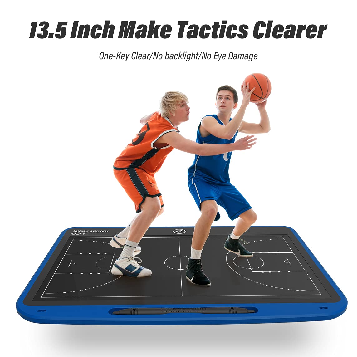 VNVDFLM size comparison with hand showing portable 13.5-inch scale and easy transport benefit