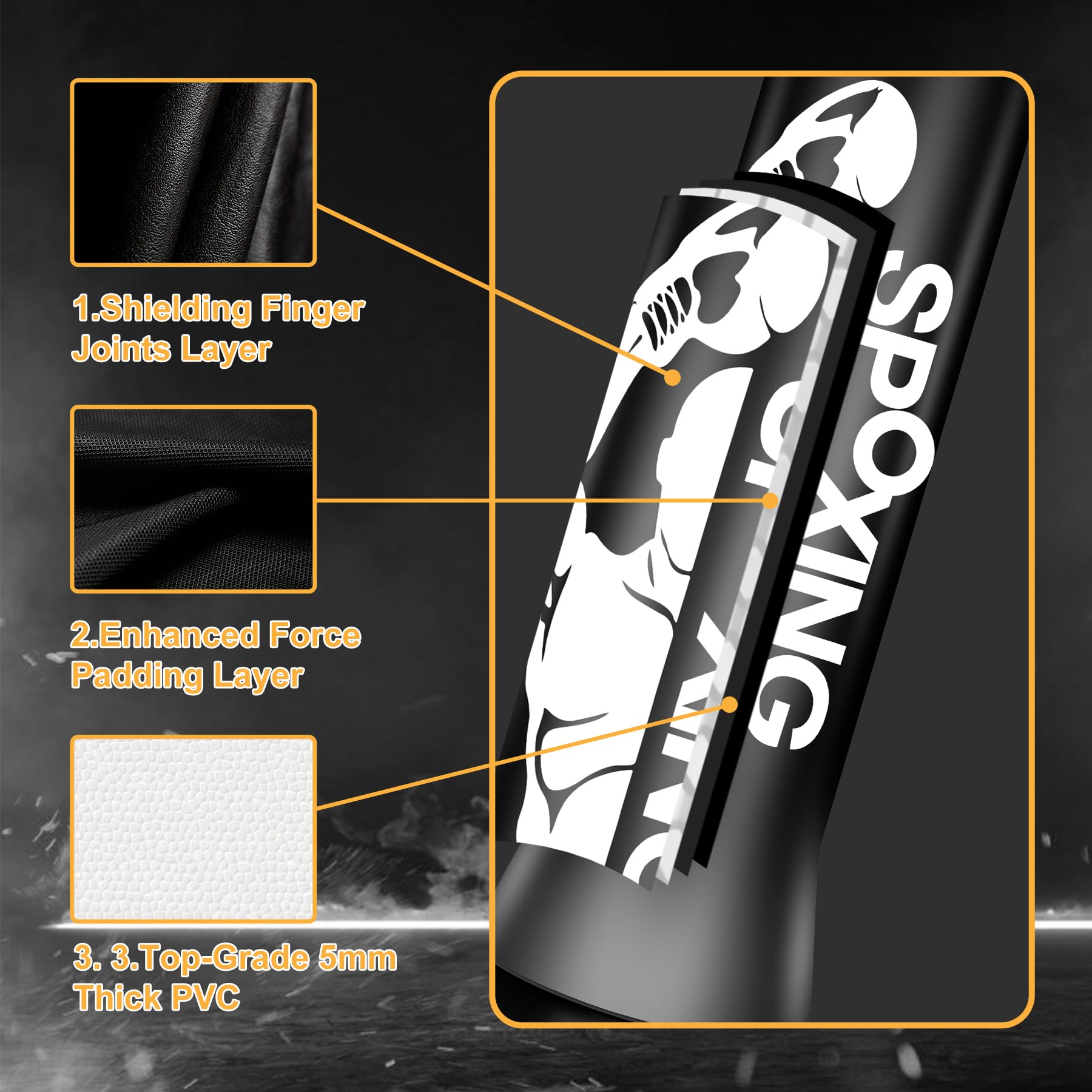 Vobab close-up of inflatable striking surface texture highlighting durable material for long-lasting workouts