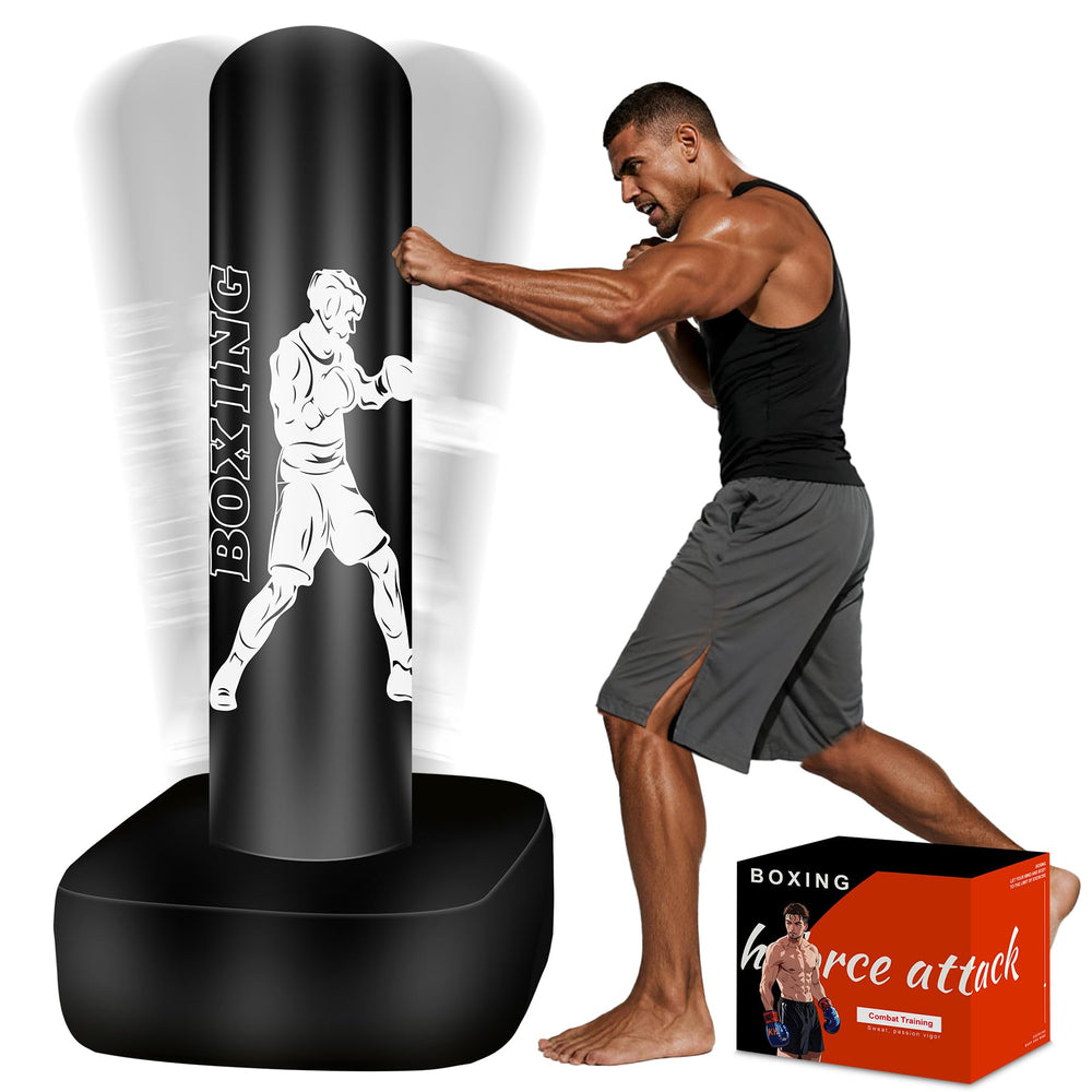 Vobab front view assembled showing full bag and stand for at-home training