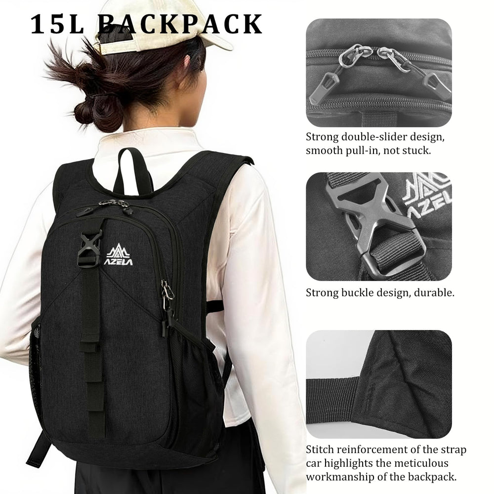 VOBUYING side mesh pocket holding bottle for hands-free hydration