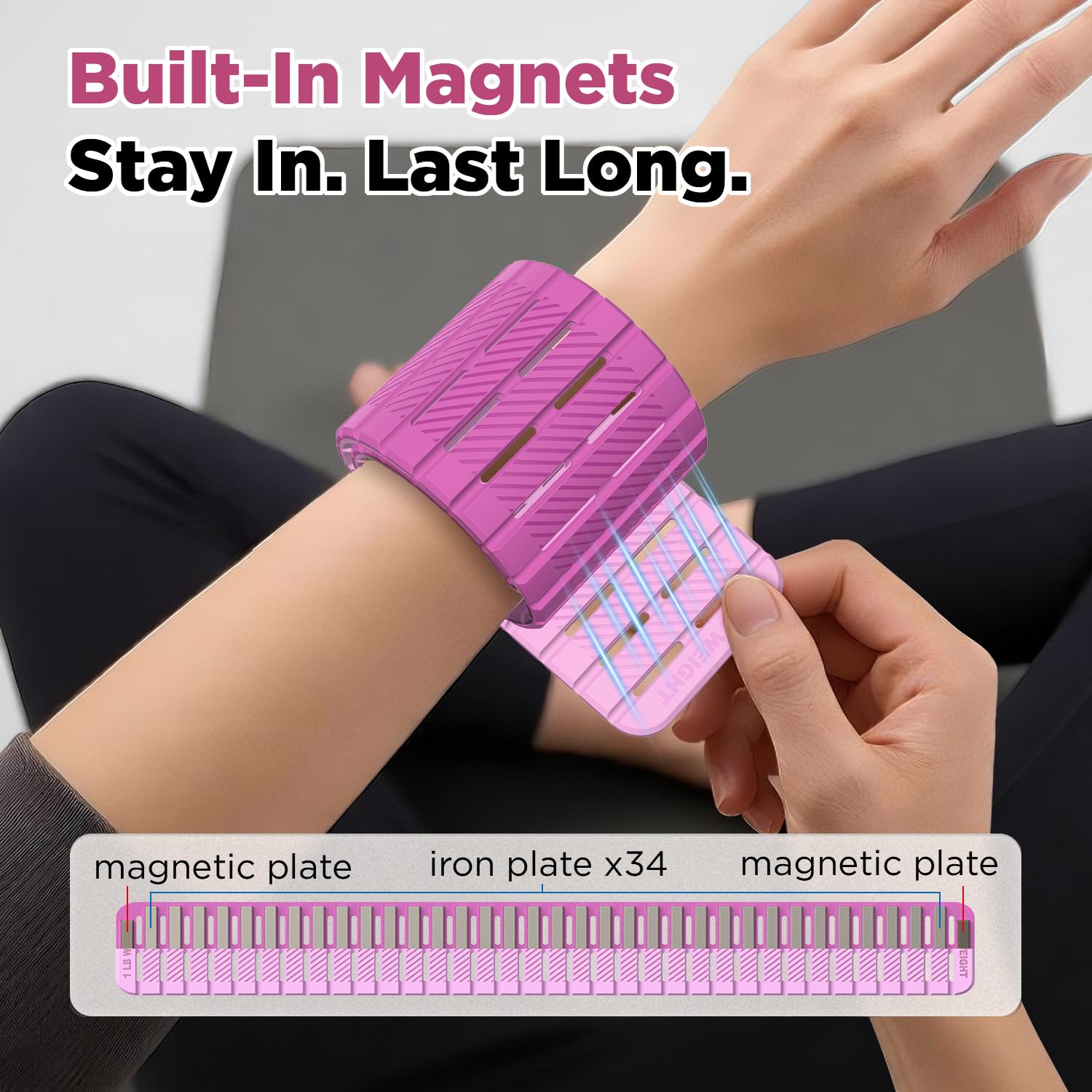 VOGOGE magnetic clasp close-up demonstrating secure fastening benefit