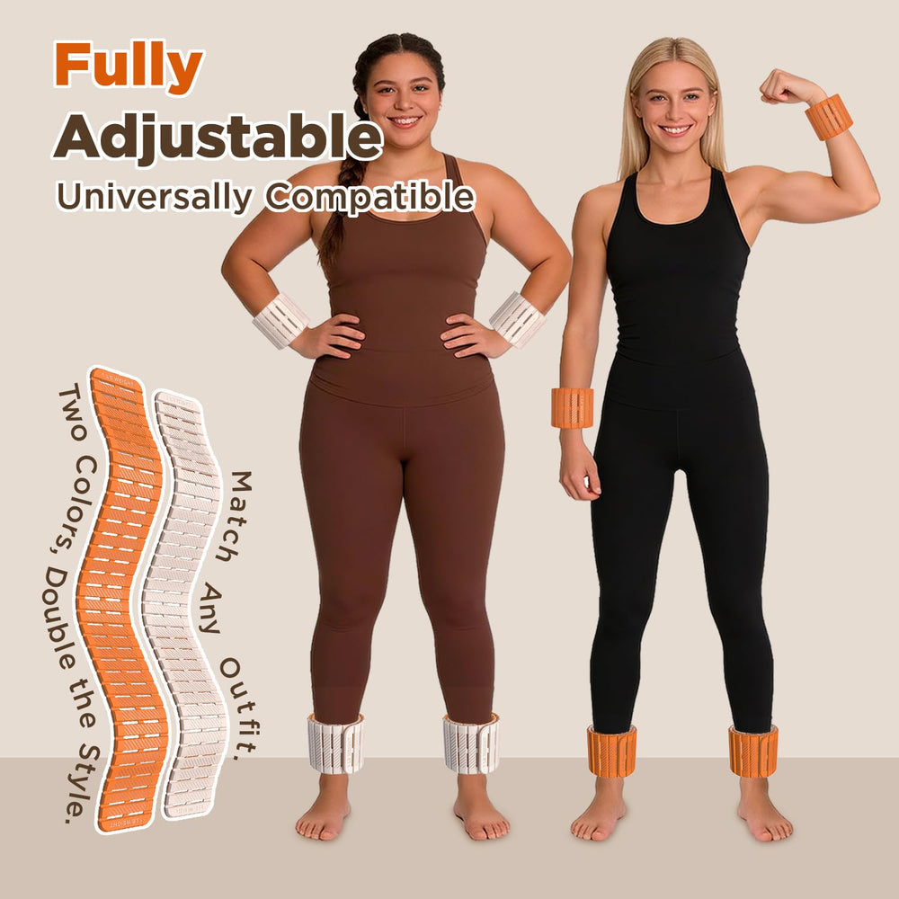 VOGOGE ankle weight paired with sneakers showing discreet, all-day wear advantage