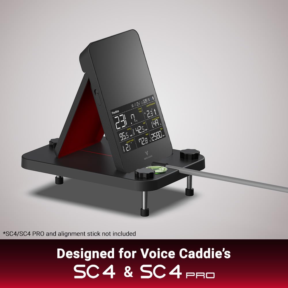 Voice Caddie close-up of bubble level providing precise angle verification