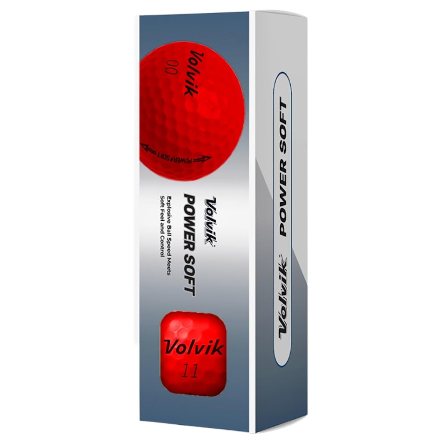 Volvik Power Soft close-up of ionomer cover texture highlighting durable responsiveness