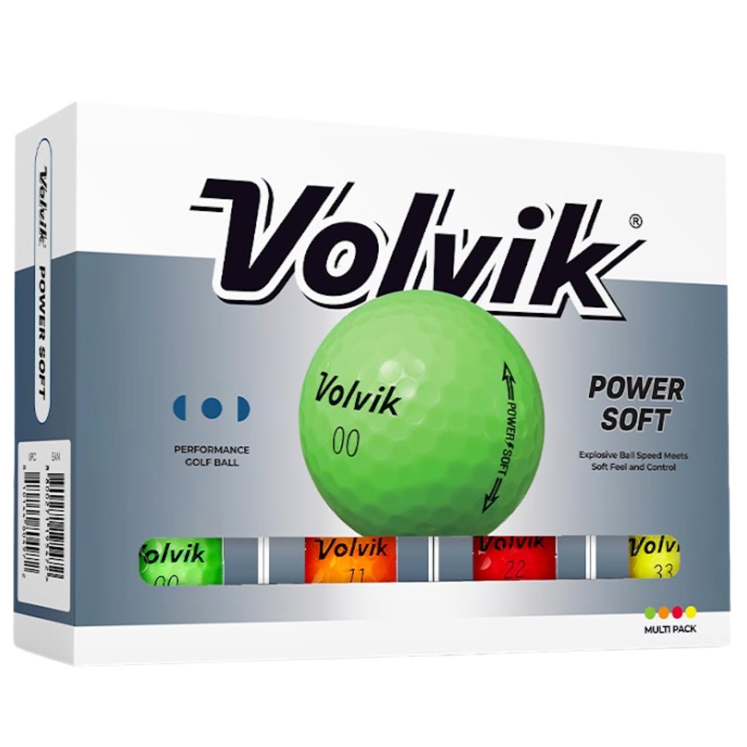 Volvik ball front packaging showing glossy finish and assorted colors for easy identification