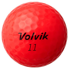 Volvik Power Soft Red glossy red ball on grass highlighting high visibility and easy tracking