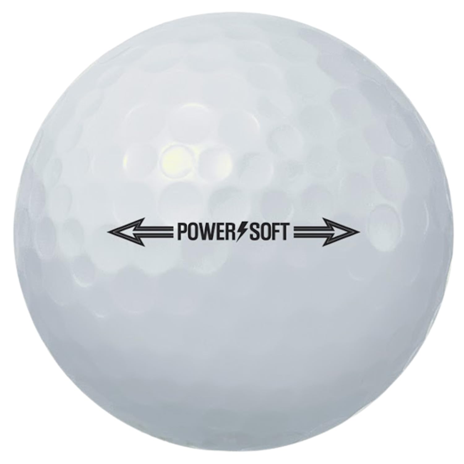 Volvik Power Soft next to a tee for scale showing easy visibility and size