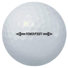 Volvik Power Soft next to a tee for scale showing easy visibility and size