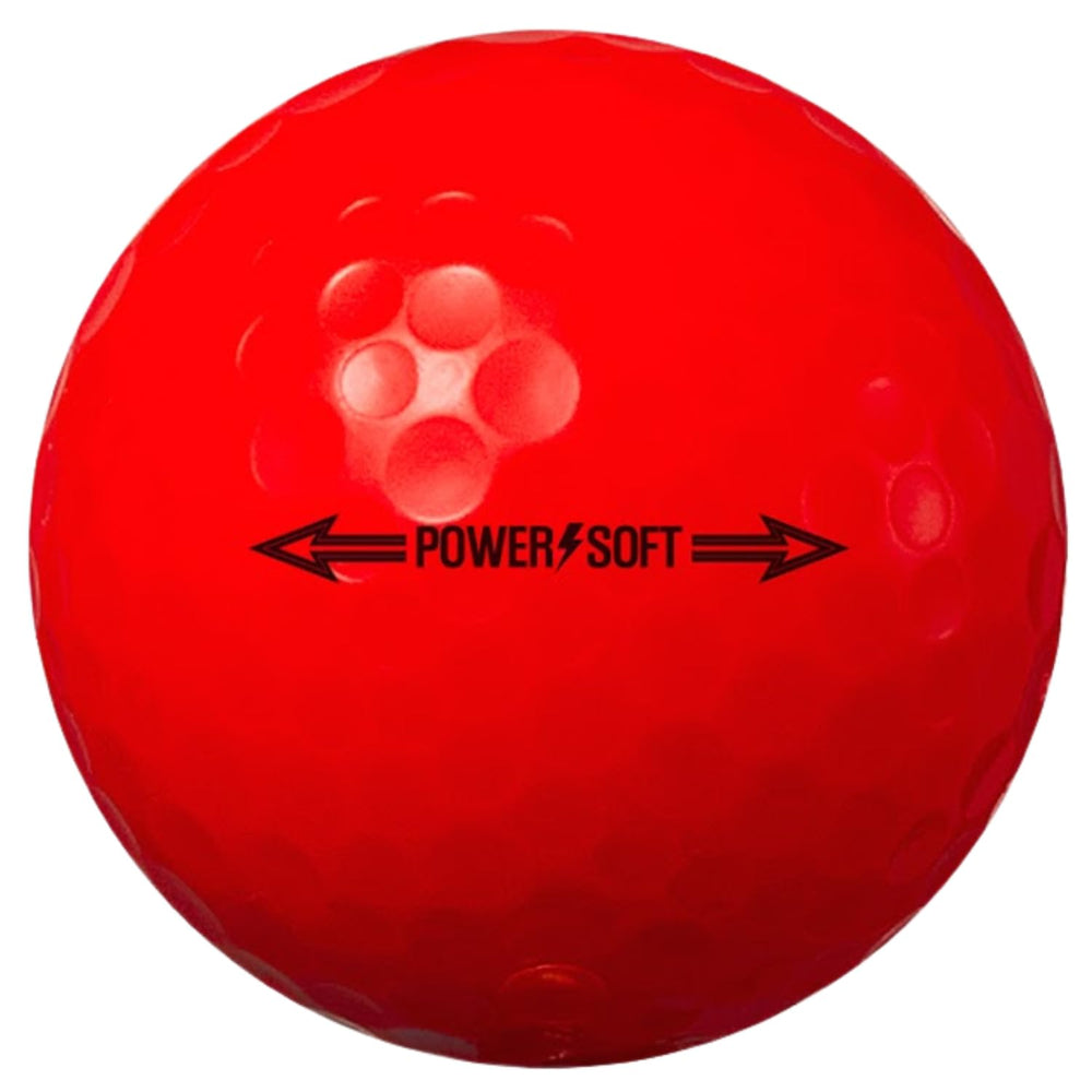 Volvik Power Soft beside a standard ball showing scale and premium gloss advantage