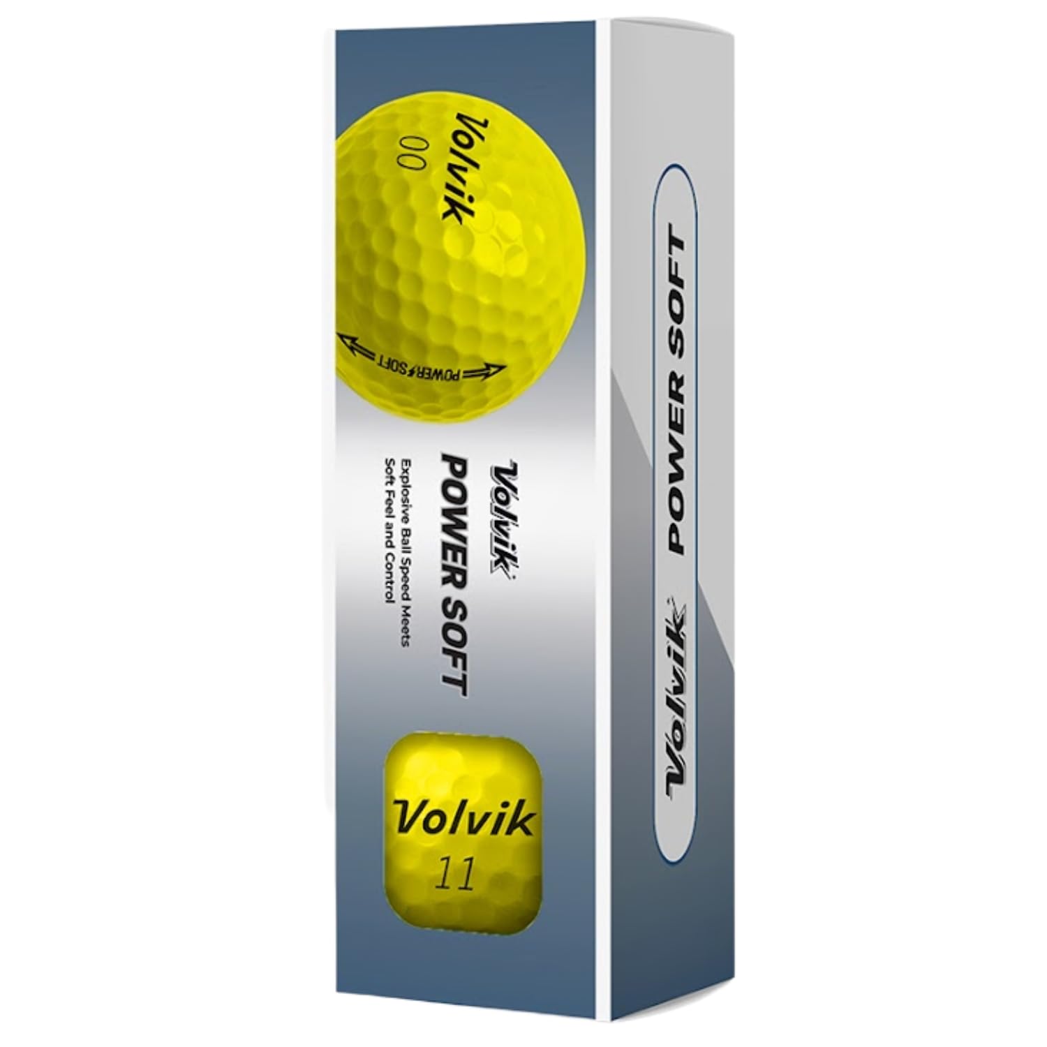 Volvik close-up of Power Soft ionomer cover texture enhancing durability and feel
