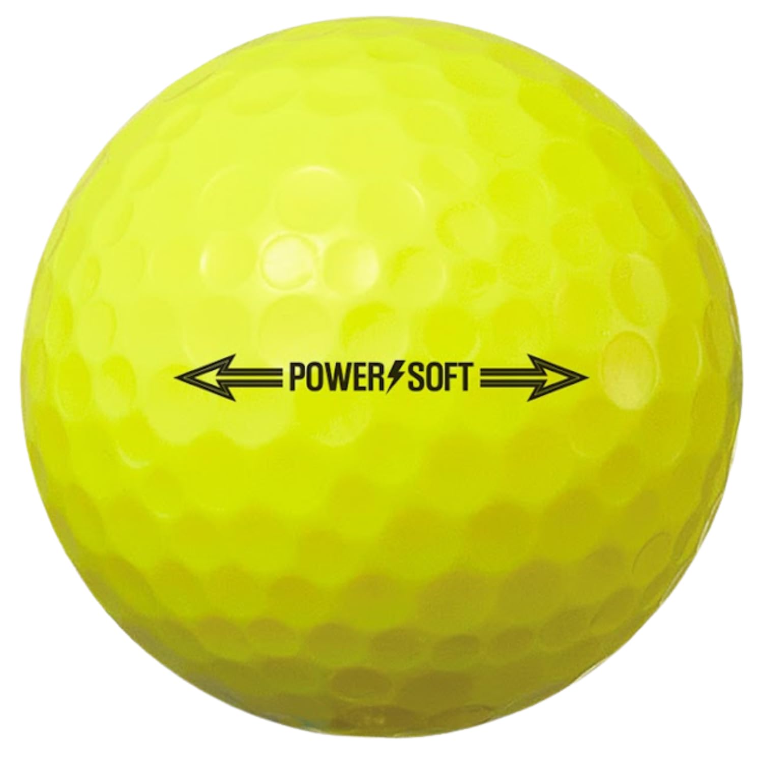 Volvik Power Soft next to a tee showing size, label and easy identification benefit