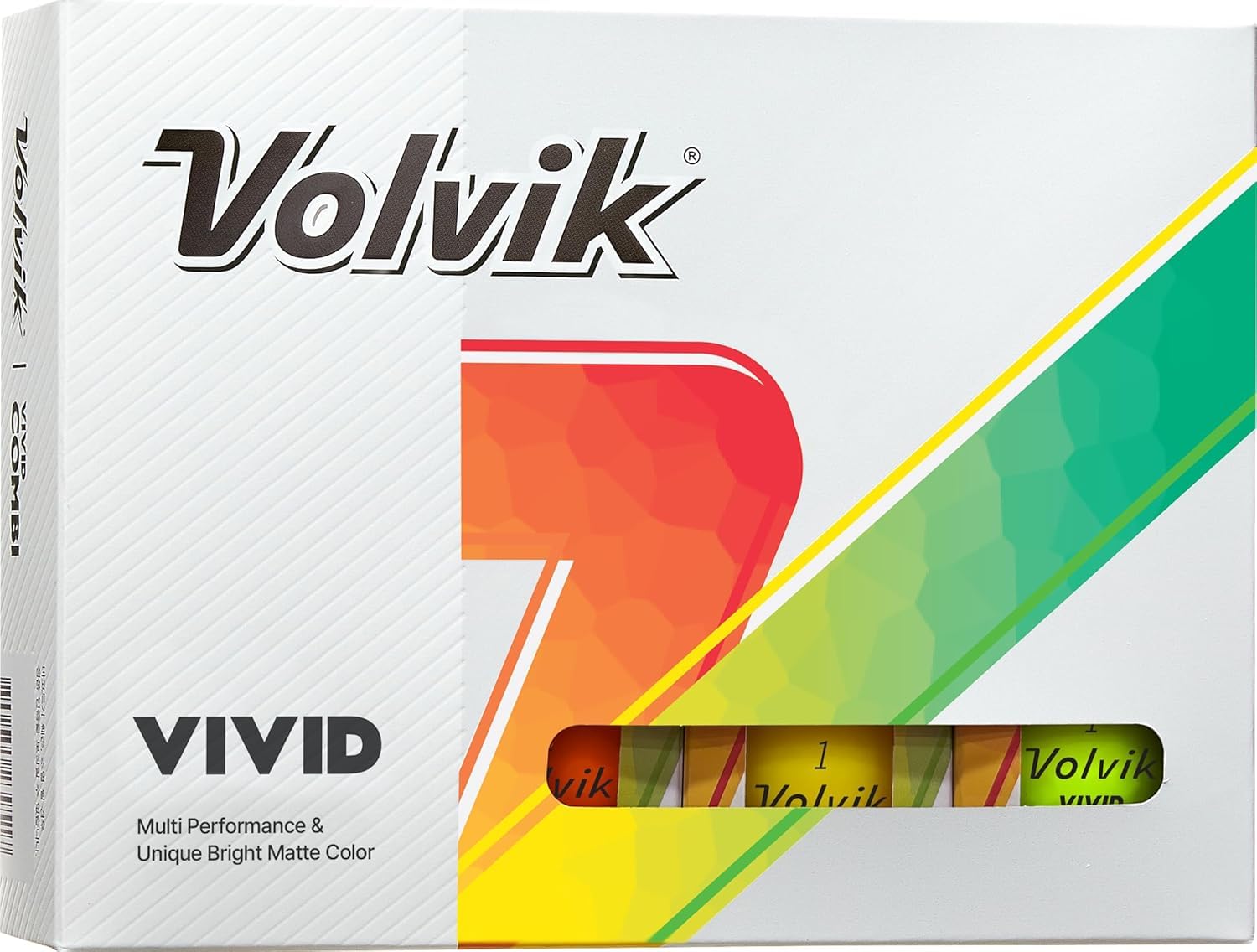 Volvik Vivid Matte front packaging showing dozen logo and color variety for easy selection