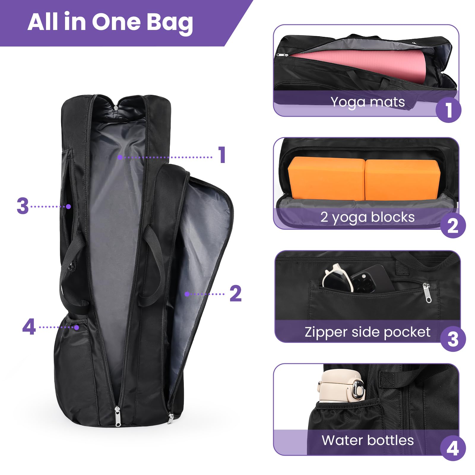 Voolra mat inserted to show 27-inch capacity and secure fit benefit