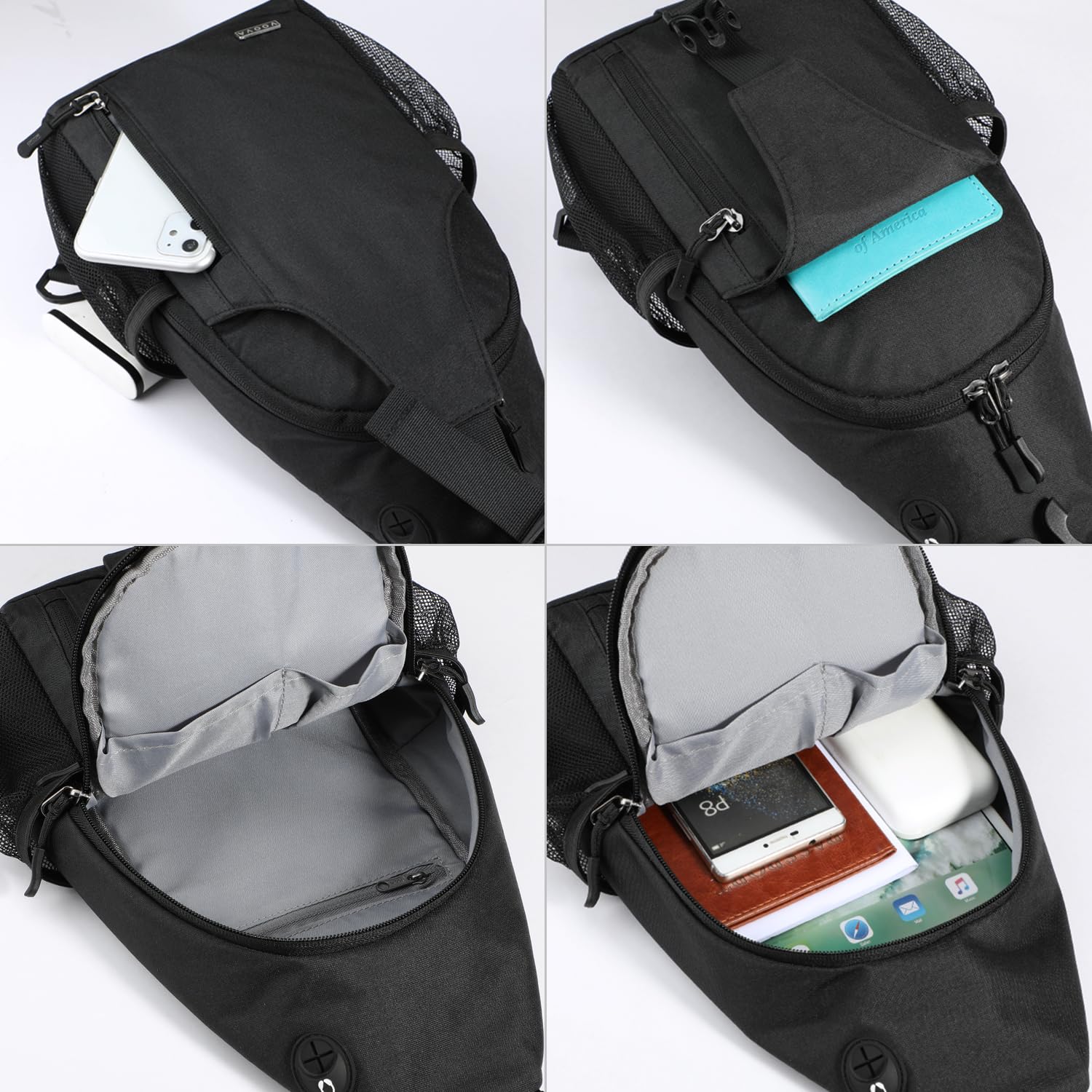 Voova close-up of strap pocket offering secure quick-access storage