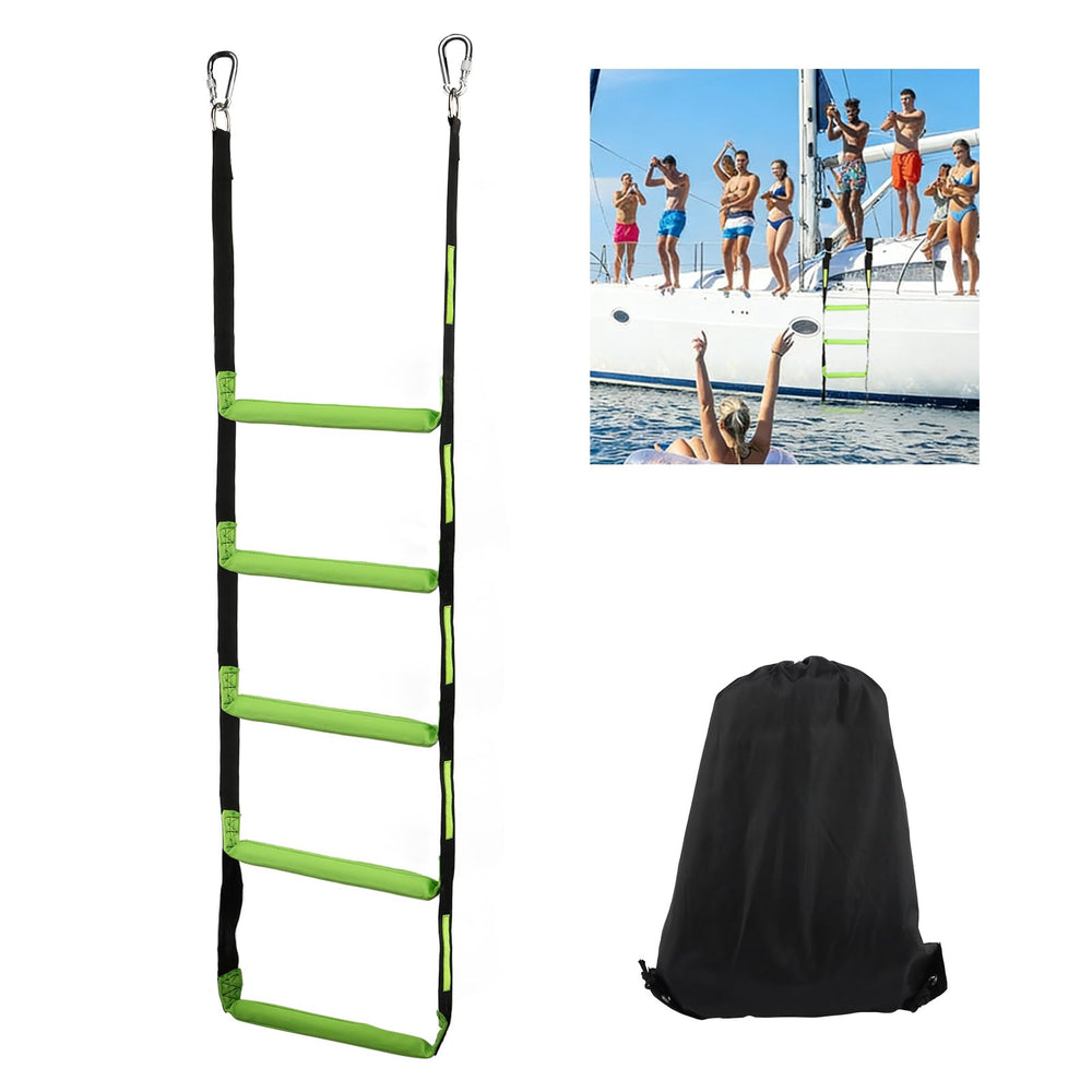 Vorintaga ladder in a lifestyle sunset scene illustrating calm reboarding