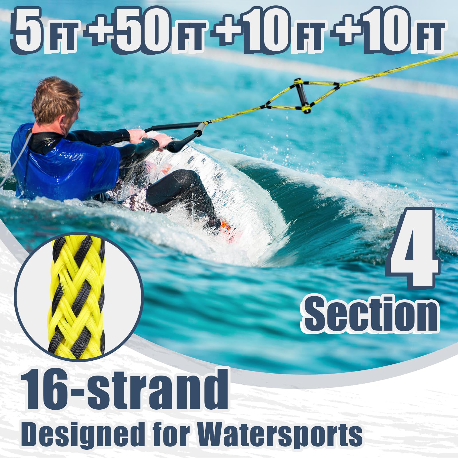 Vortexain braided 16-strand core close-up highlighting durable construction