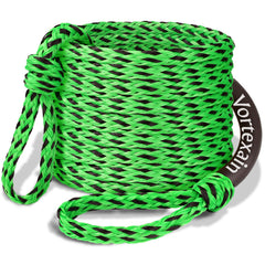 Vortexain front view of coiled 60ft tow rope showing ready-to-use packaging and durability