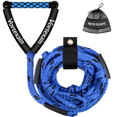 Vortexain front view of full wakesurf rope kit showing portability and complete set