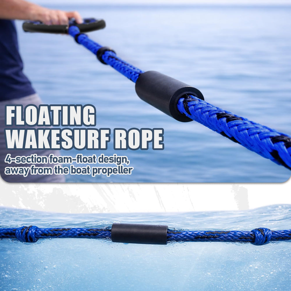 Vortexain rope beside measuring tape showing 25-foot length and scale