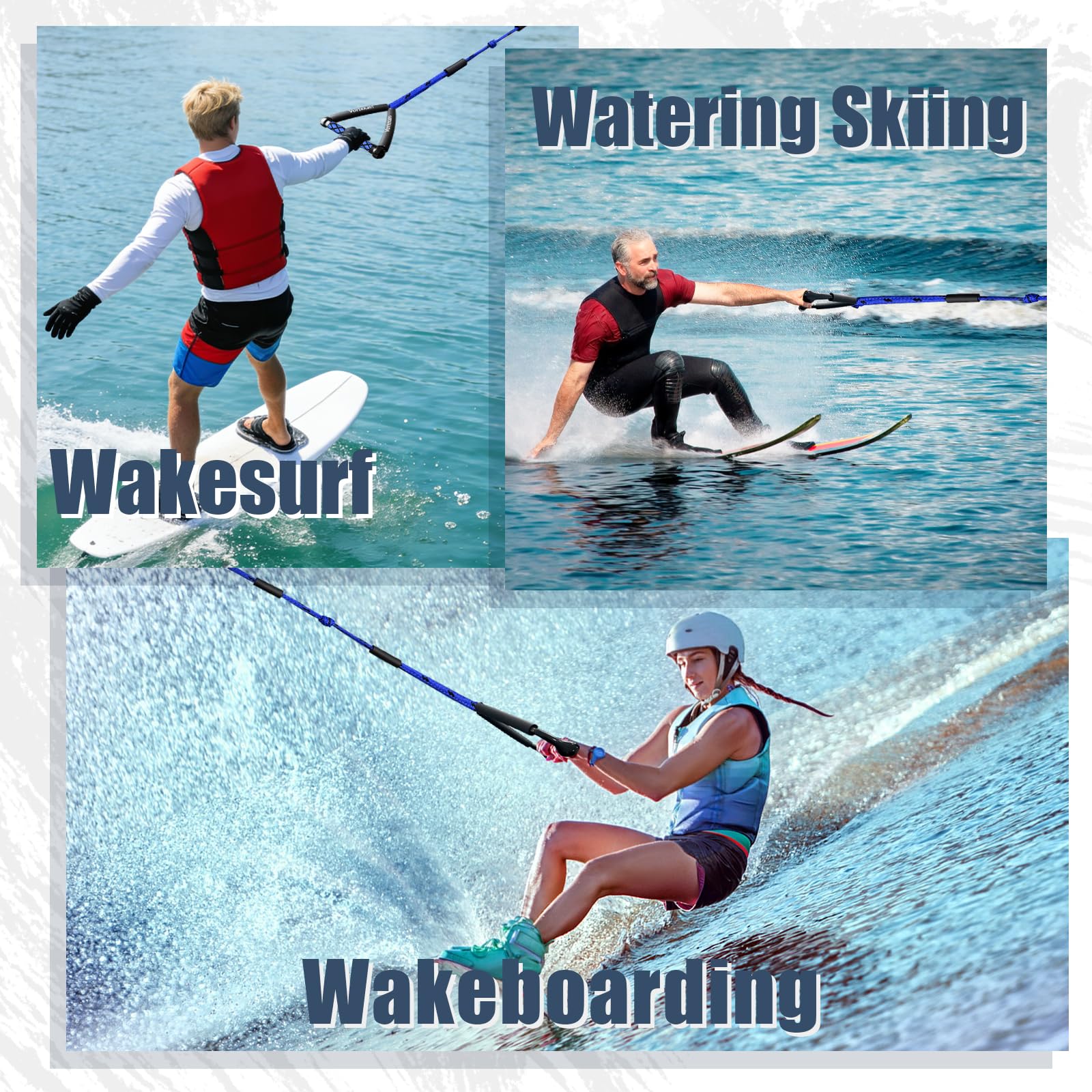 Vortexain wakesurf rider using rope behind boat demonstrating reliable towing performance