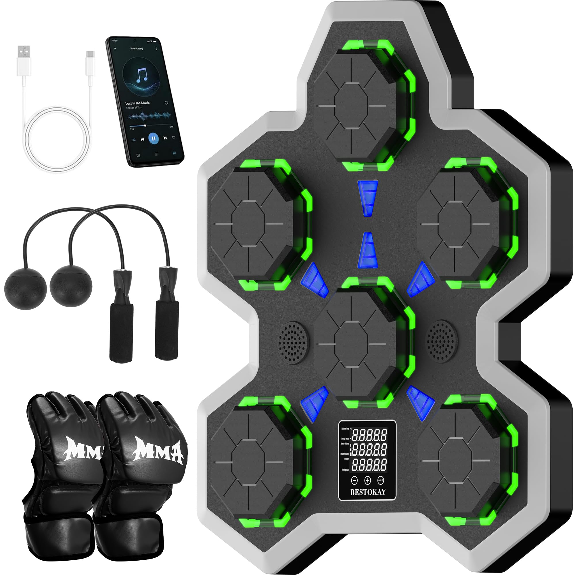 VortexMotion front view mounted on wall showing large human-shaped target and benefits